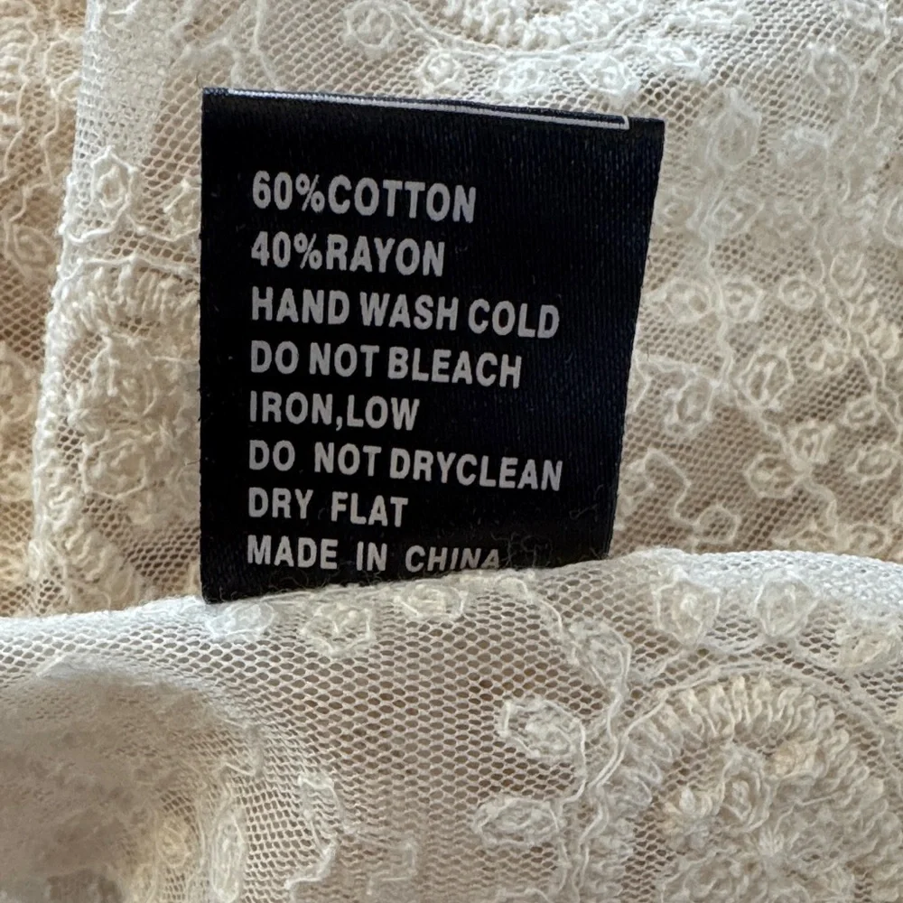 NWT! Elegant POL Cream Lace High Low Sundress Size Small - Picture 9 of 13